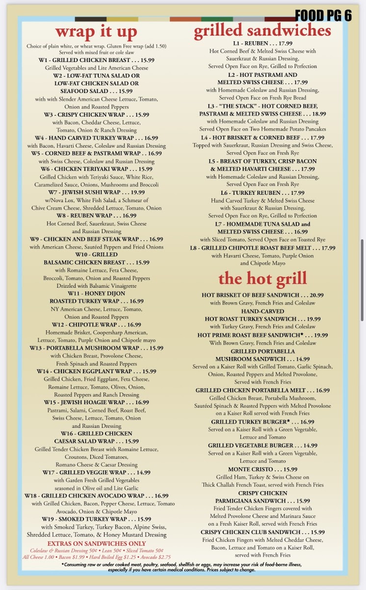 Ben & Irv's Photo Menu 6