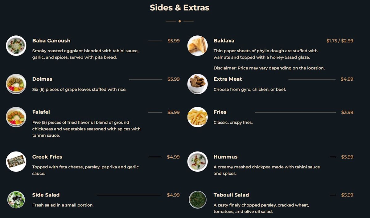 Stop-N-Go Gyros Photo Menu 2