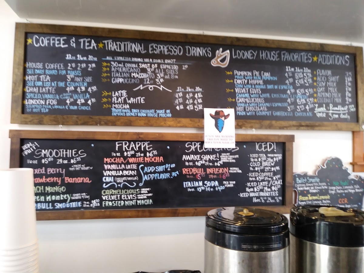 Looney Bean Photo Menu 10
