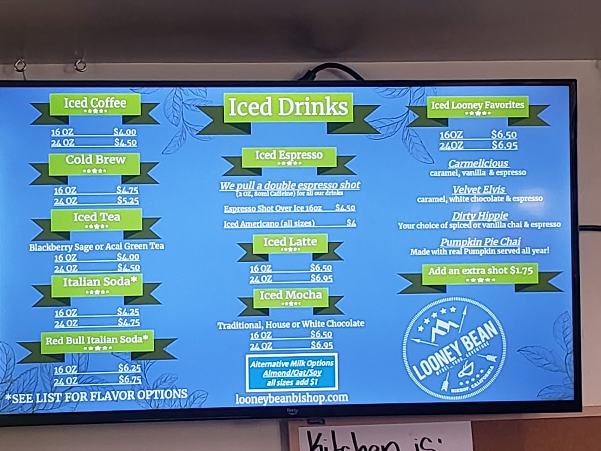 Looney Bean Photo Menu 4