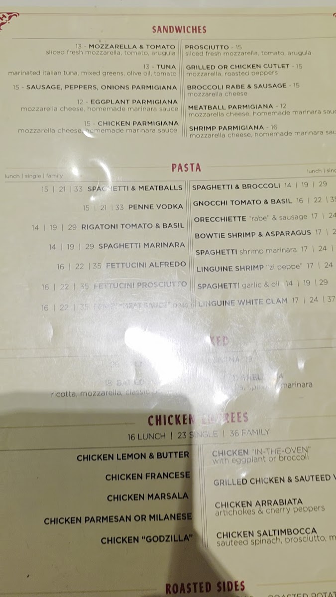 Harry's Italian Photo Menu 2