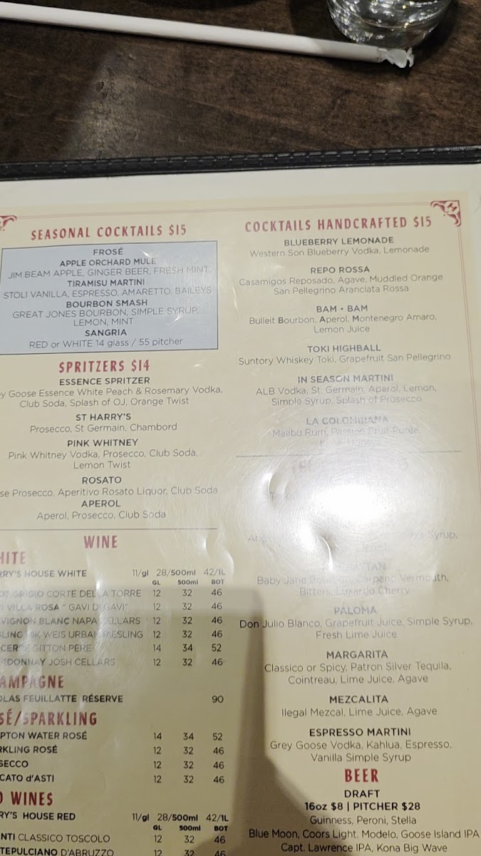 Harry's Italian Photo Menu 4