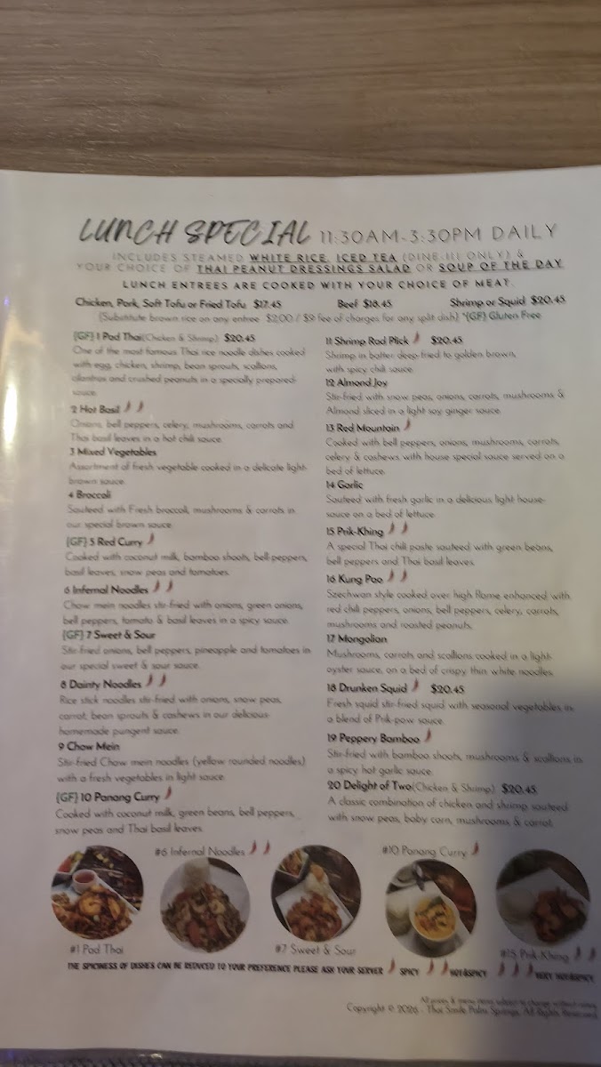 Thai Smile Palm Springs Photo Menu 8