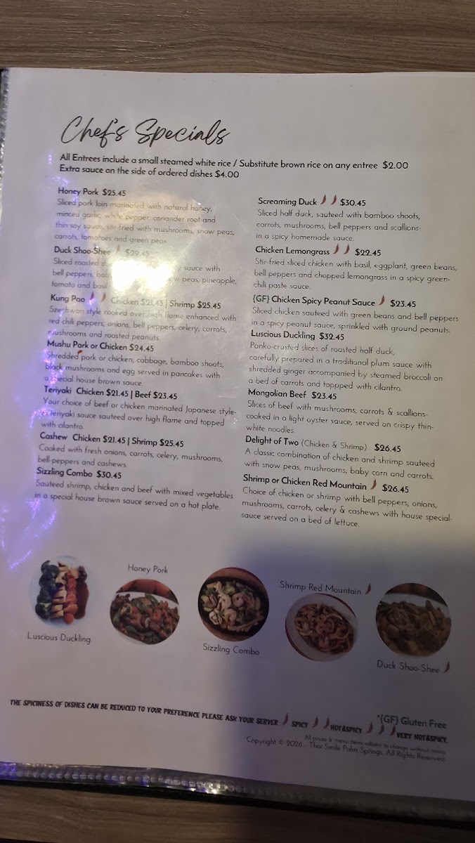 Thai Smile Palm Springs Photo Menu 9
