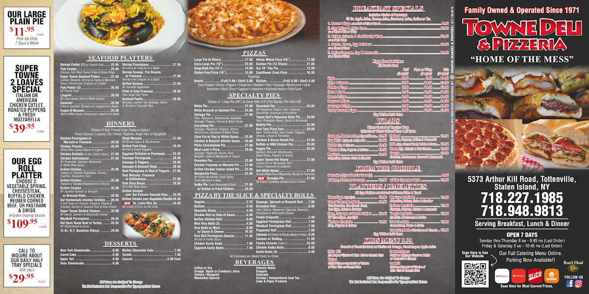 Towne Deli & Pizzeria Photo Menu 1