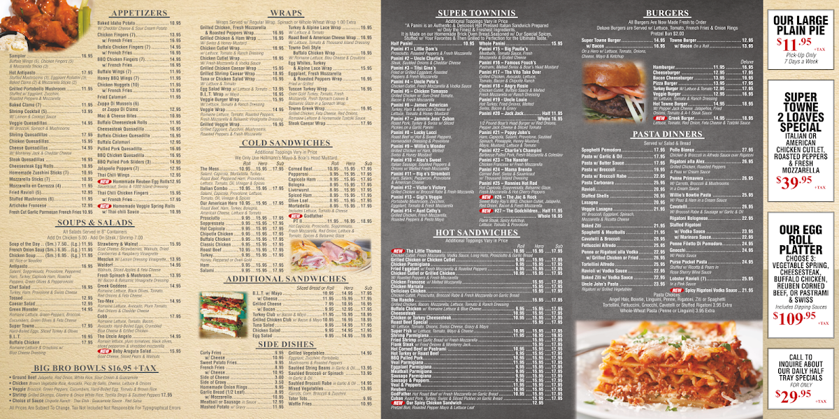 Towne Deli & Pizzeria Photo Menu 2
