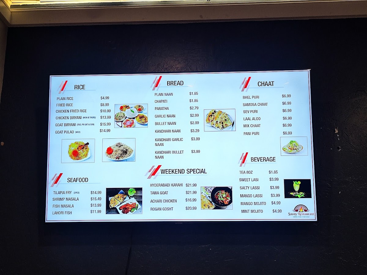 Savoy Restaurant Photo Menu 5