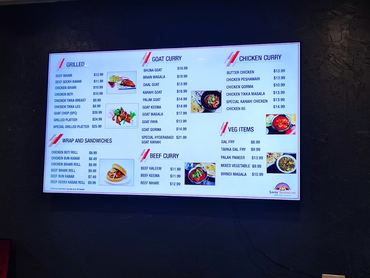 Savoy Restaurant Photo Menu 7