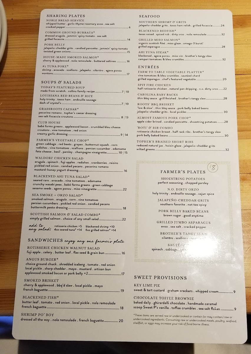 Grassroots Kitchen & Tap - Scottsdale Photo Menu 6