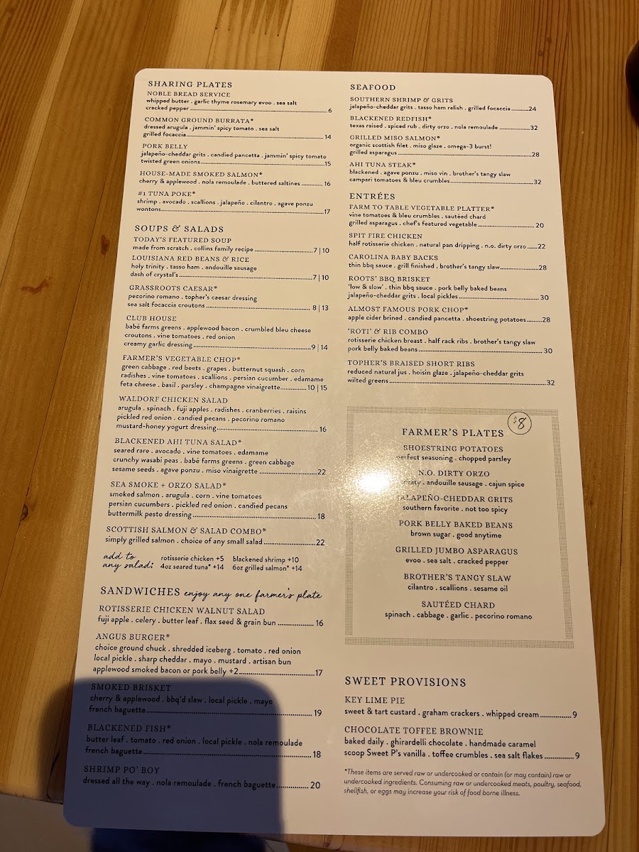 Grassroots Kitchen & Tap - Scottsdale Photo Menu 8