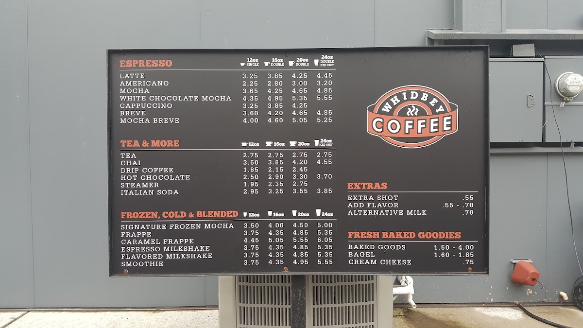Whidbey Coffee Photo Menu 3