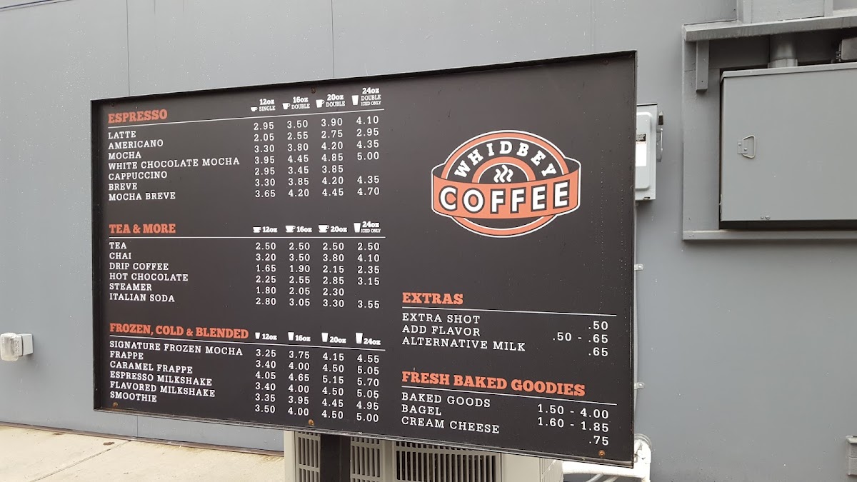 Whidbey Coffee Photo Menu 5
