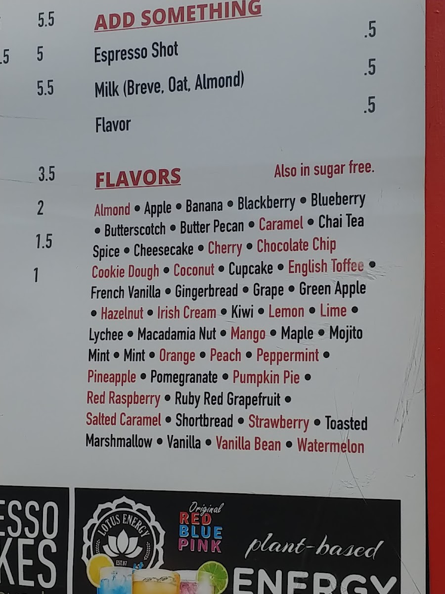 White Duck Espresso Photo Menu 3