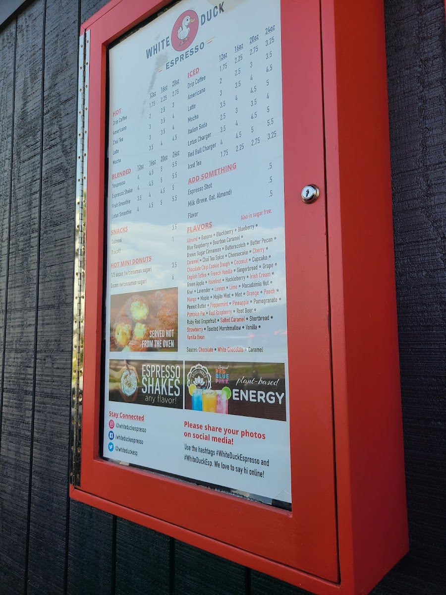 White Duck Espresso Photo Menu 4