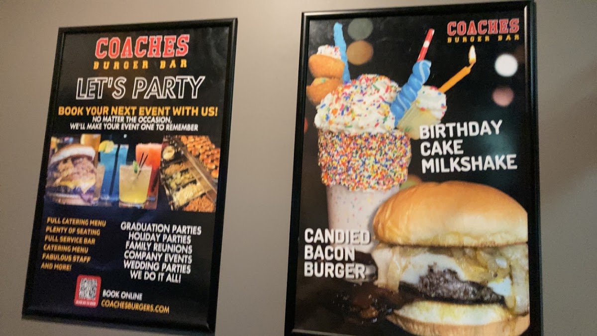 Coaches Burger Bar Photo Menu 1