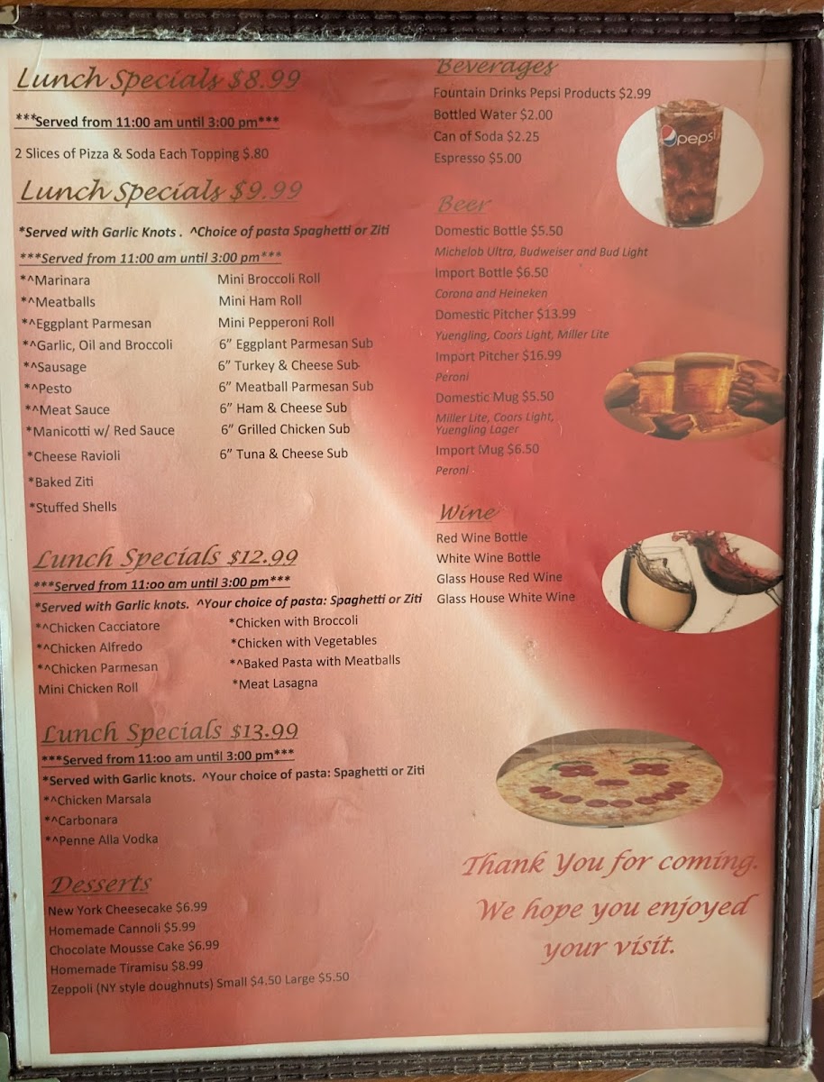 Bella Italia Pizza Photo Menu 6