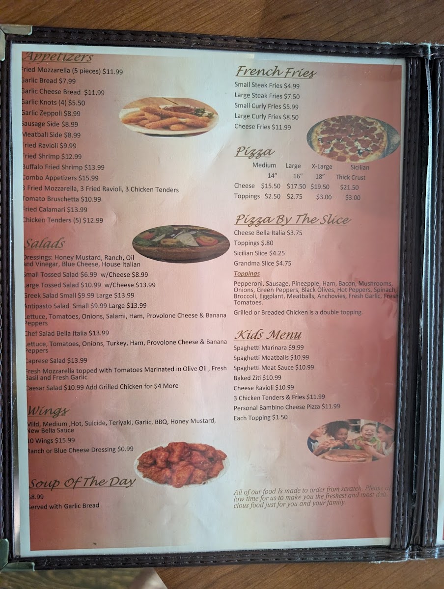 Bella Italia Pizza Photo Menu 7