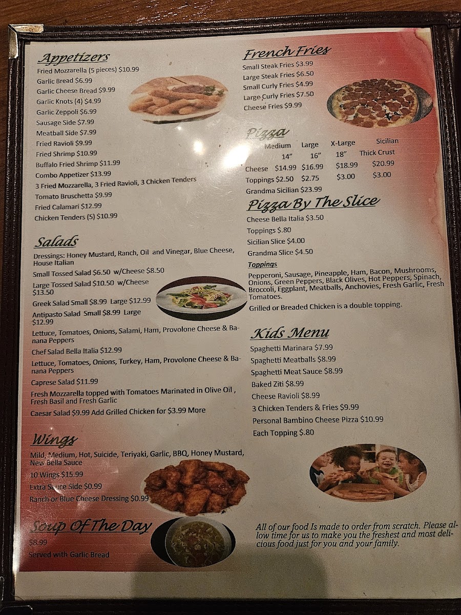 Bella Italia Pizza Photo Menu 8