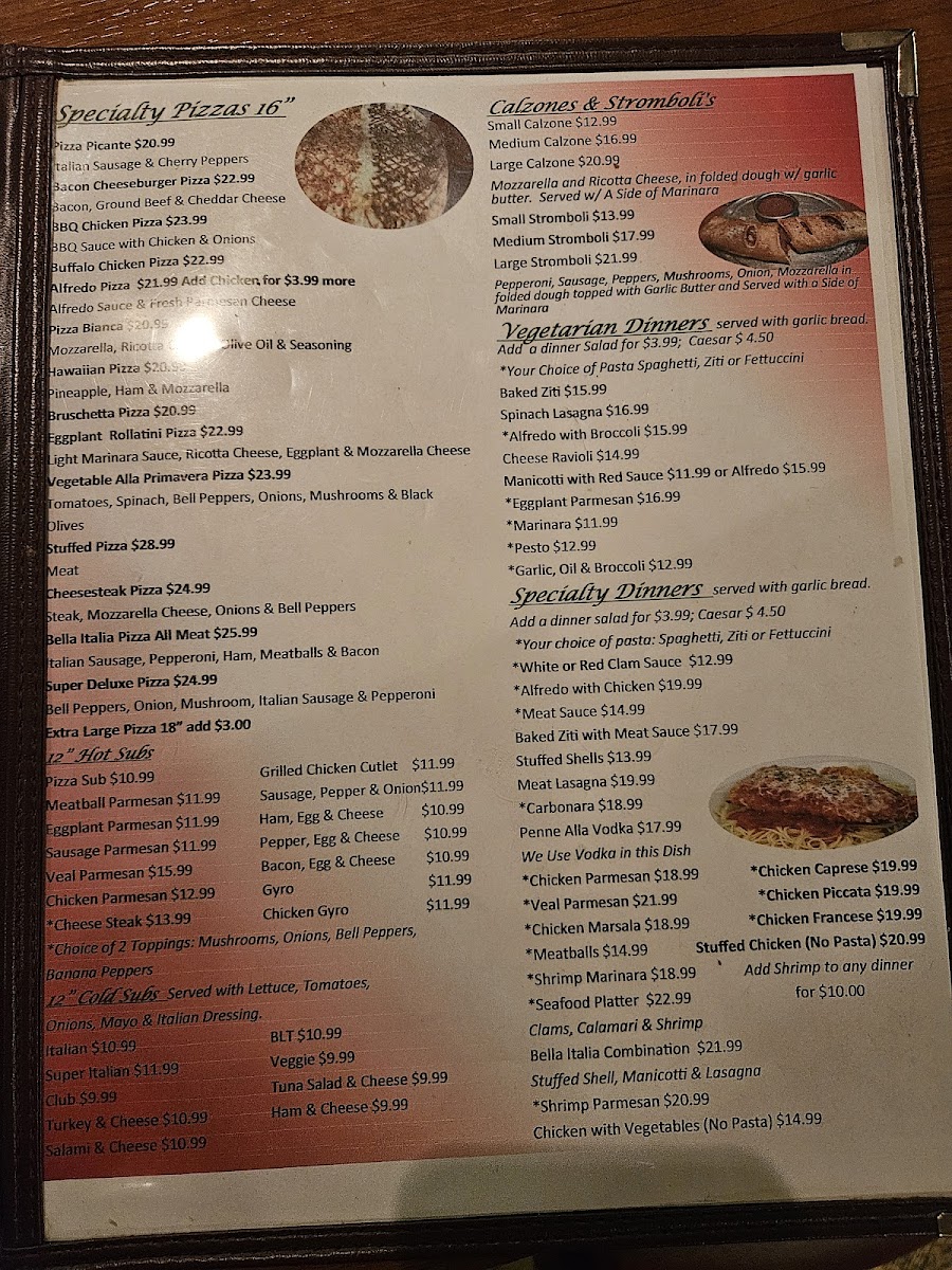 Bella Italia Pizza Photo Menu 9