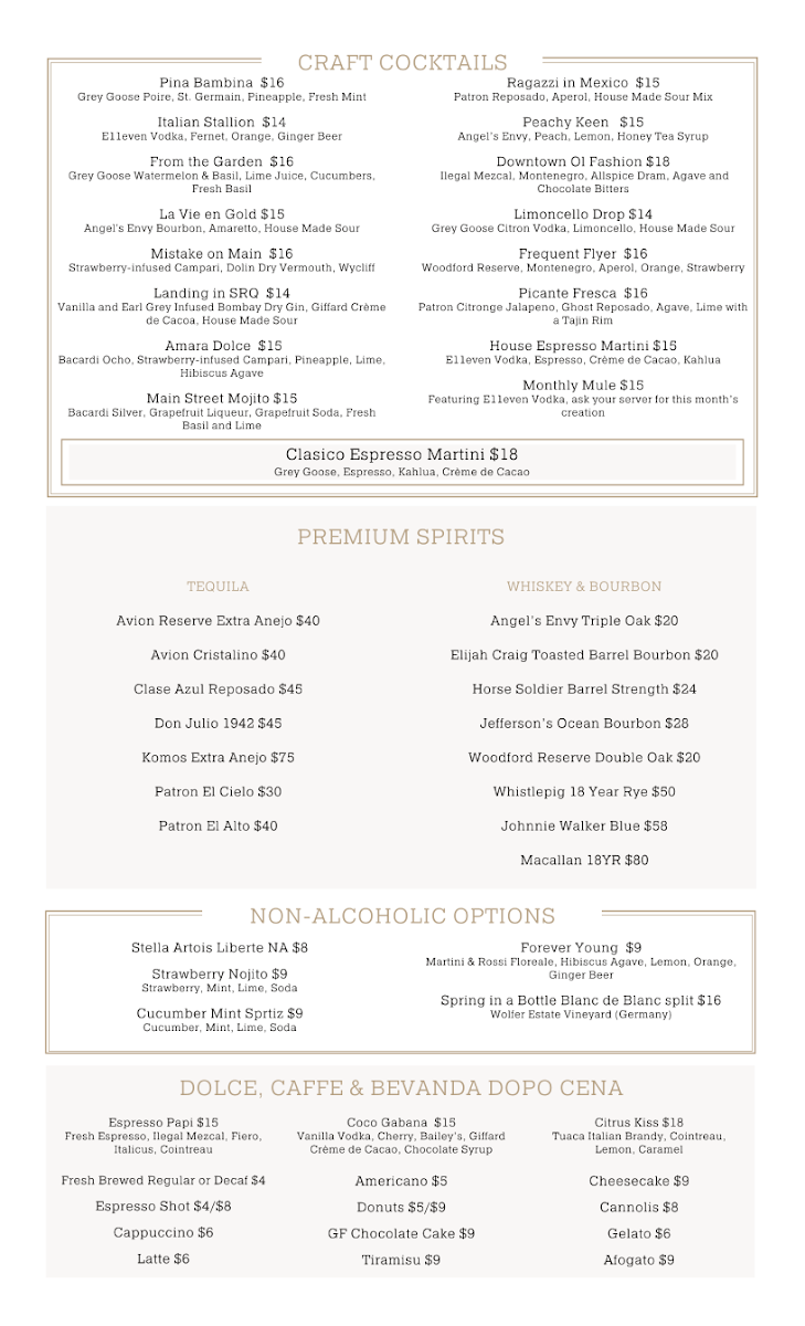 Clasico Italian Chophouse Photo Menu 1