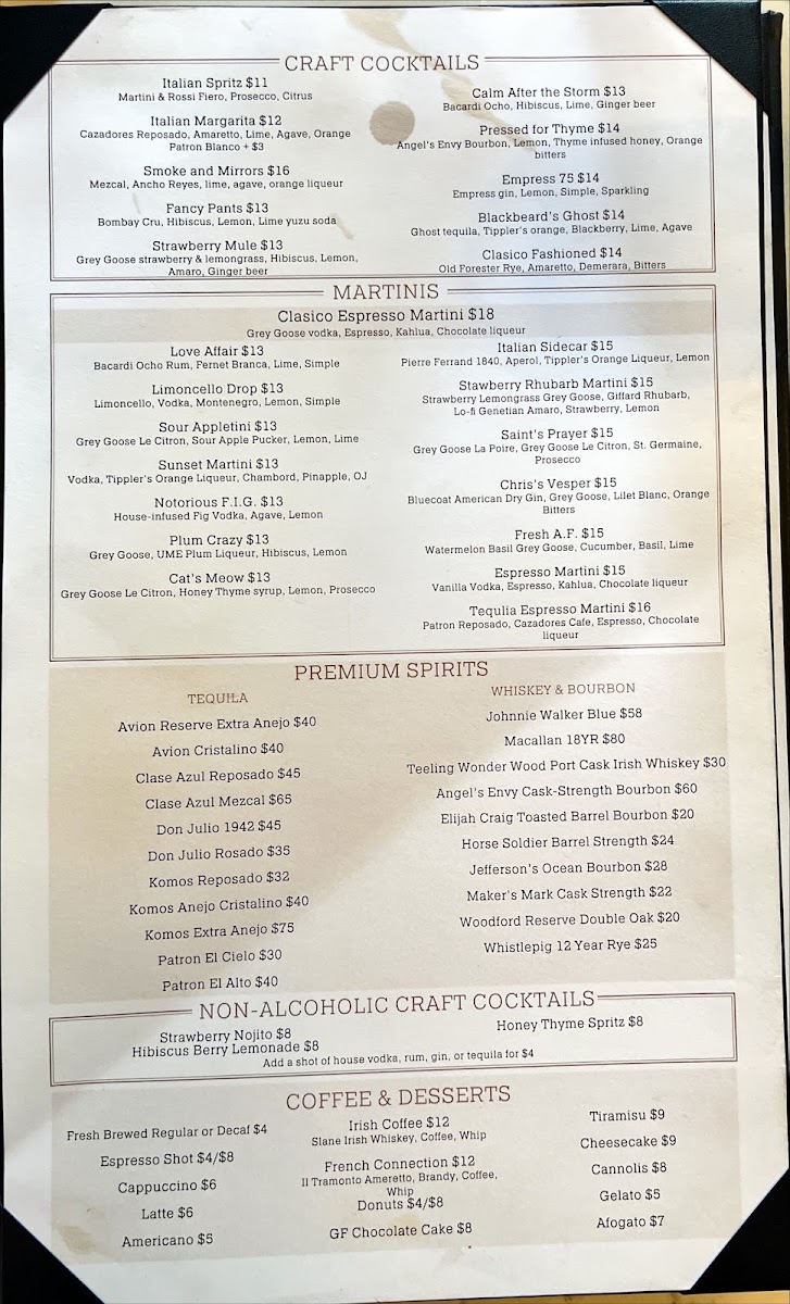 Clasico Italian Chophouse Photo Menu 8