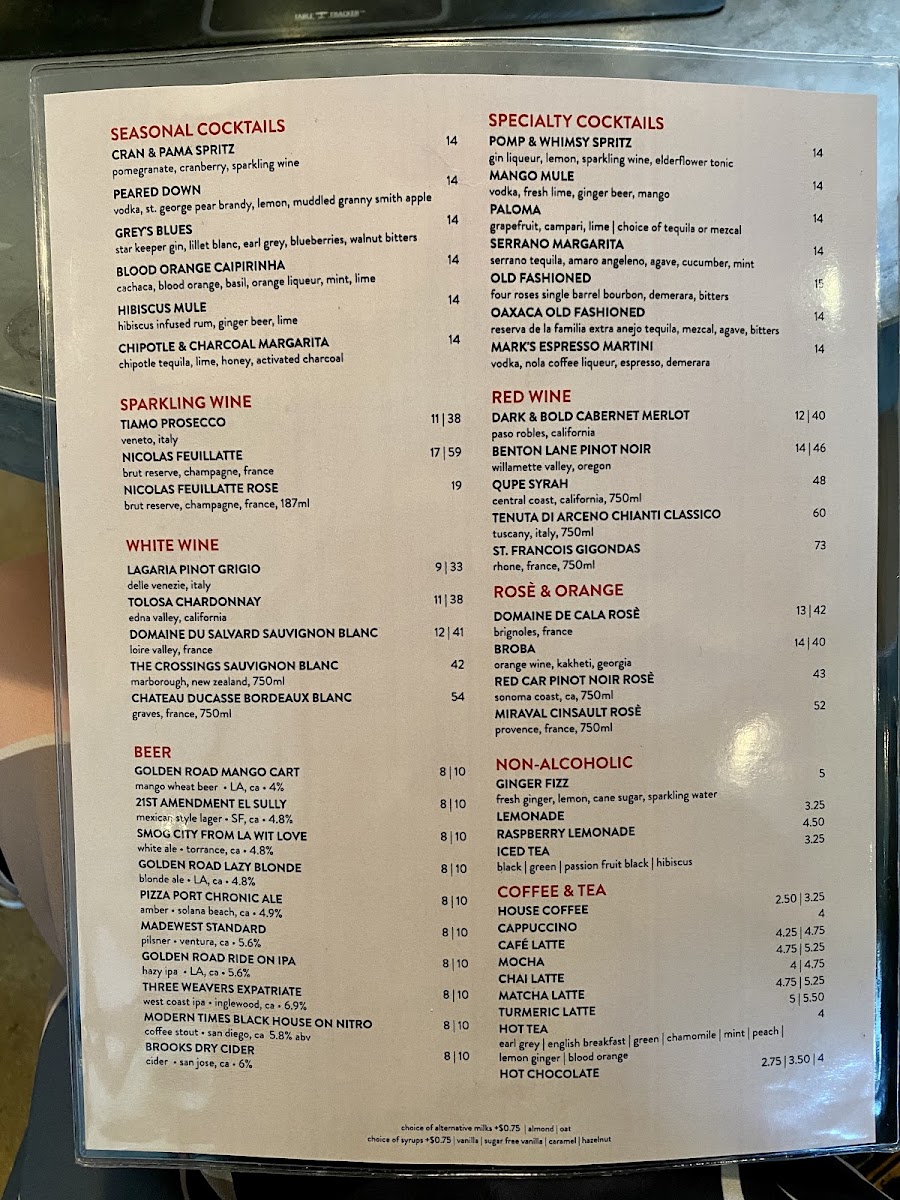 Zinc Café & Bar Photo Menu 9