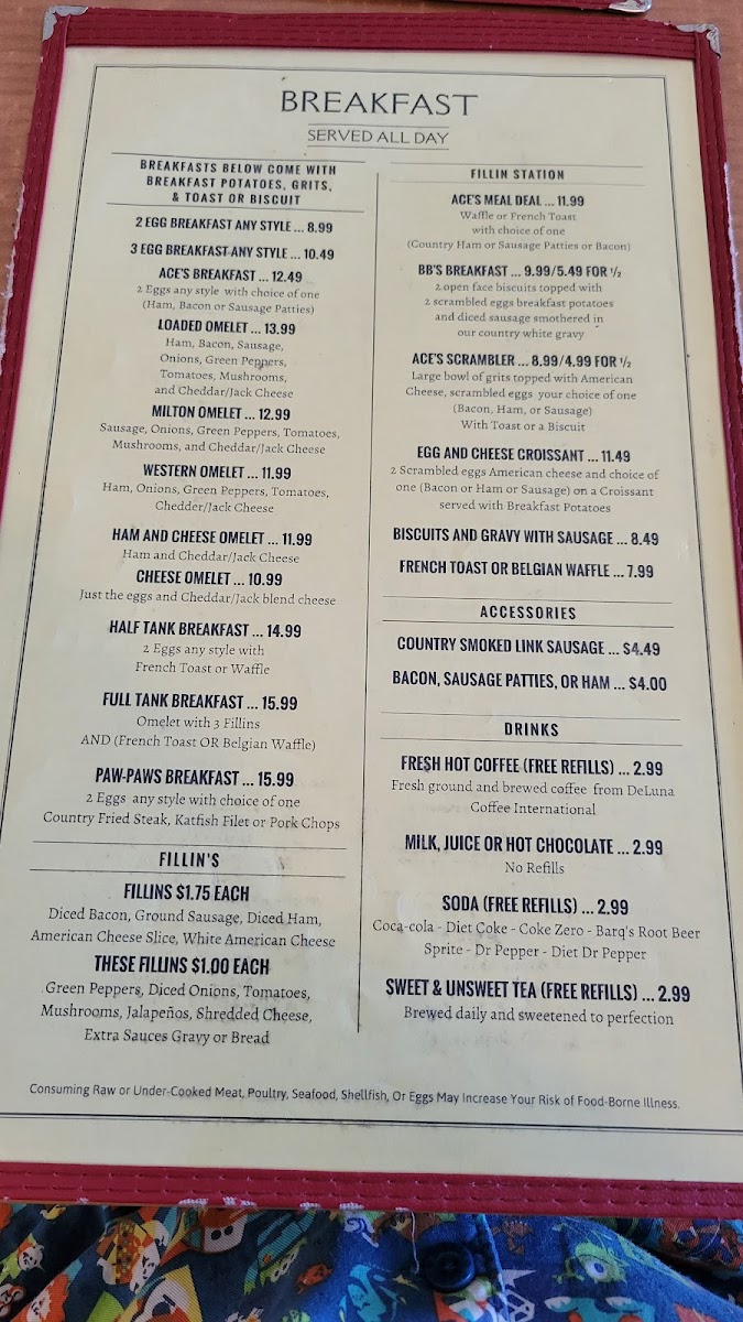Ace's Restaurant Photo Menu 7
