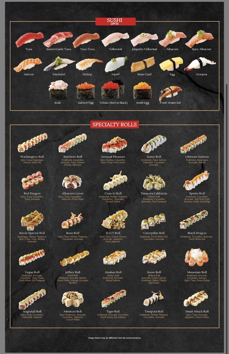 Tomikawa Sushi Bar Restaurant Photo Menu 2