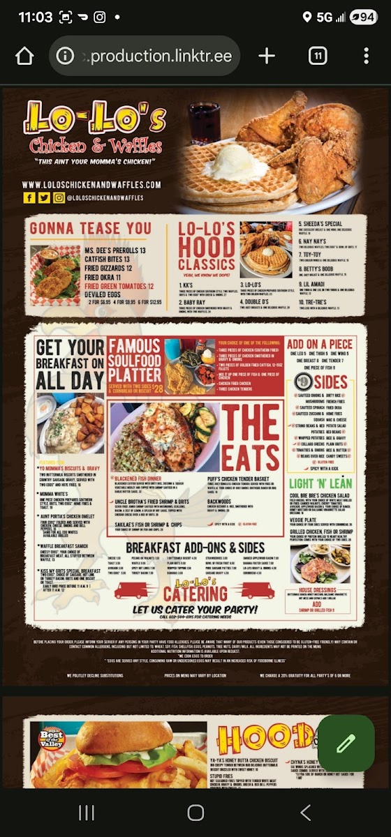 Lo-Lo's Chicken & Waffles Photo Menu 5