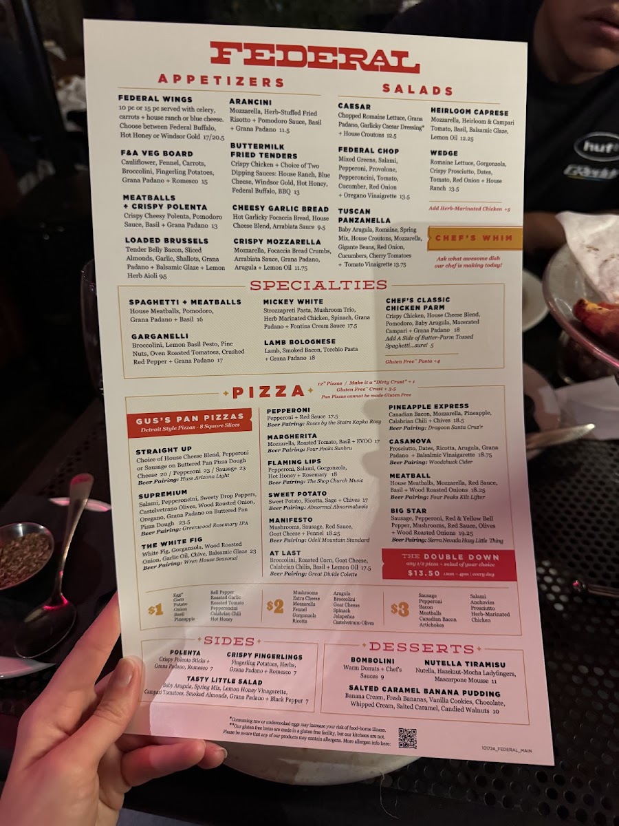 Federal Pizza Photo Menu 3