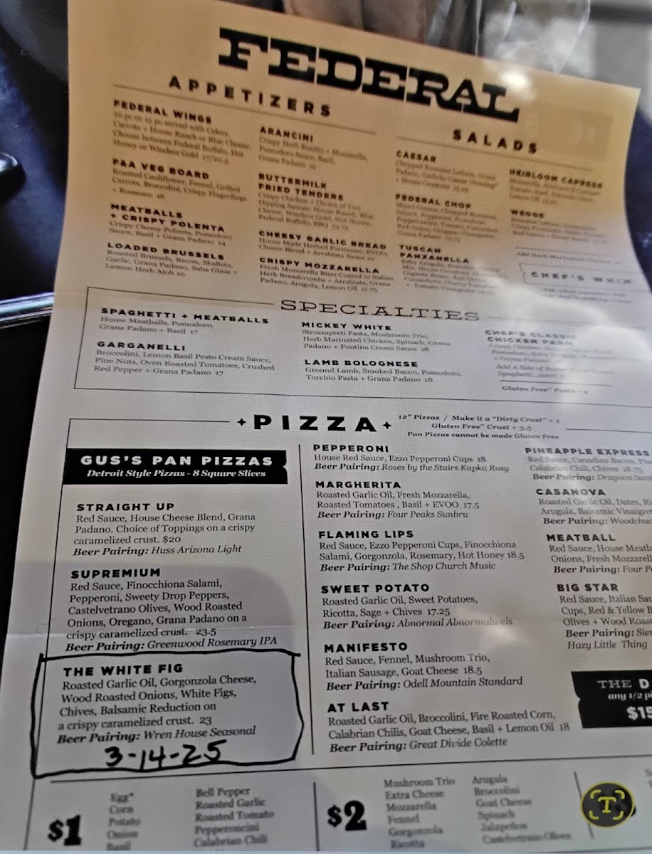 Federal Pizza Photo Menu 8