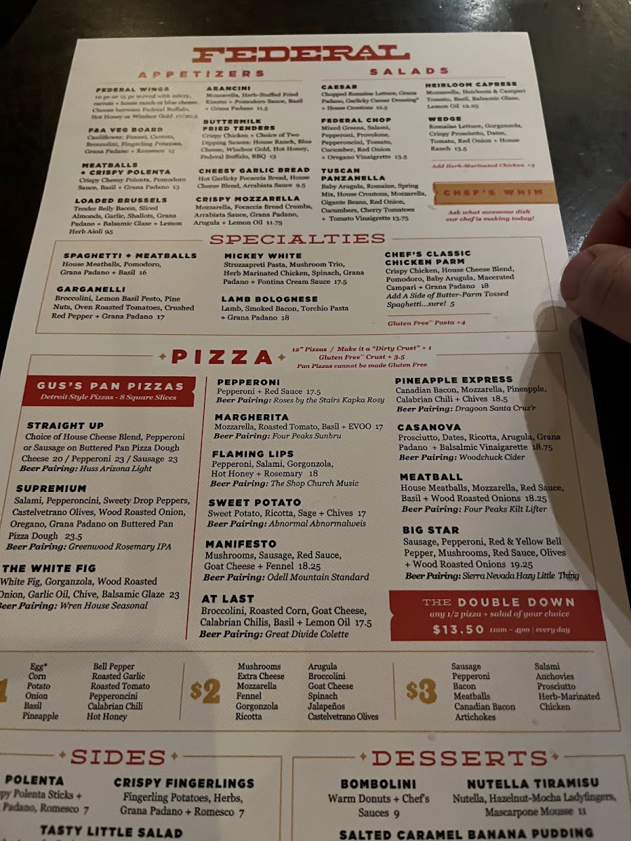 Federal Pizza Photo Menu 9