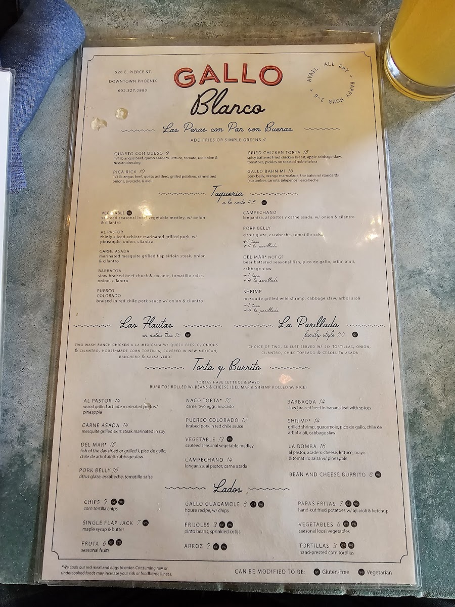 Gallo Blanco Photo Menu 6