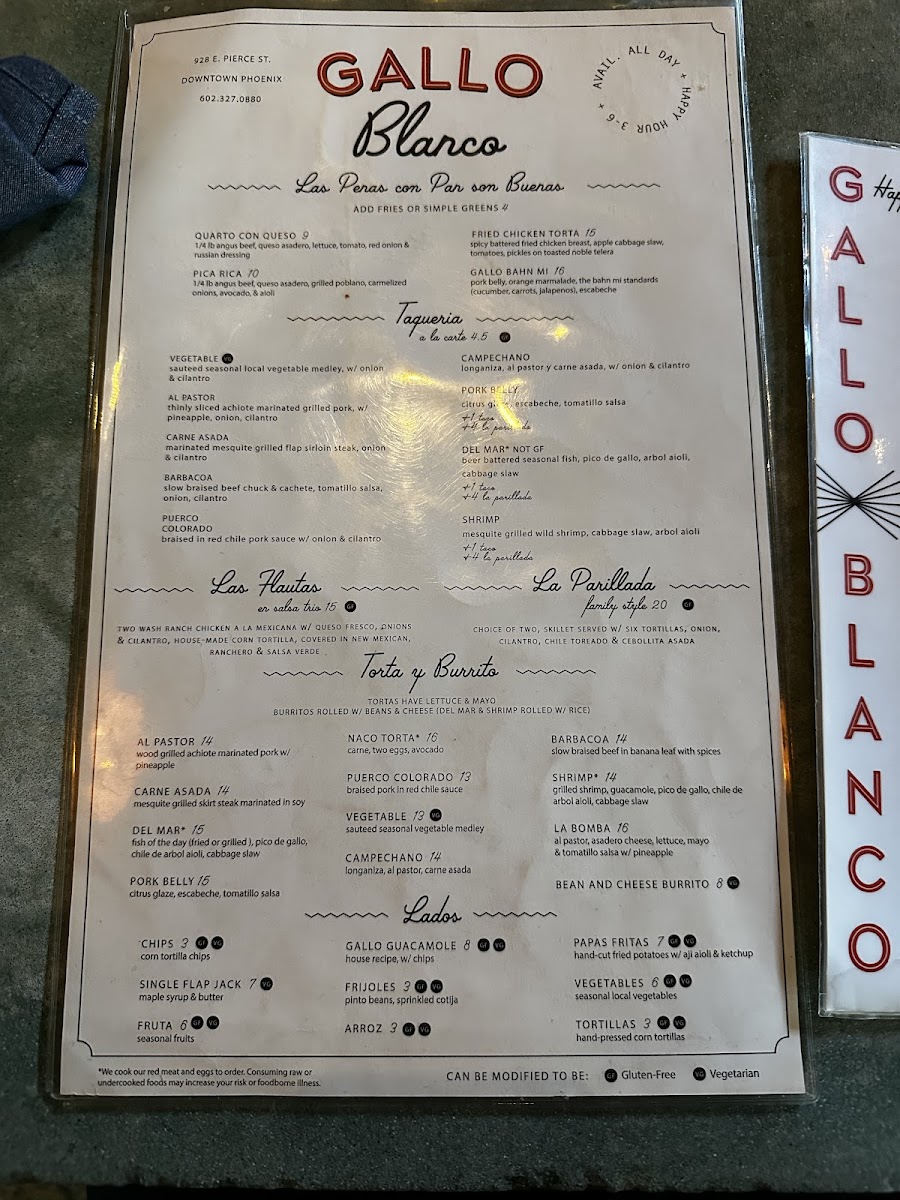 Gallo Blanco Photo Menu 8