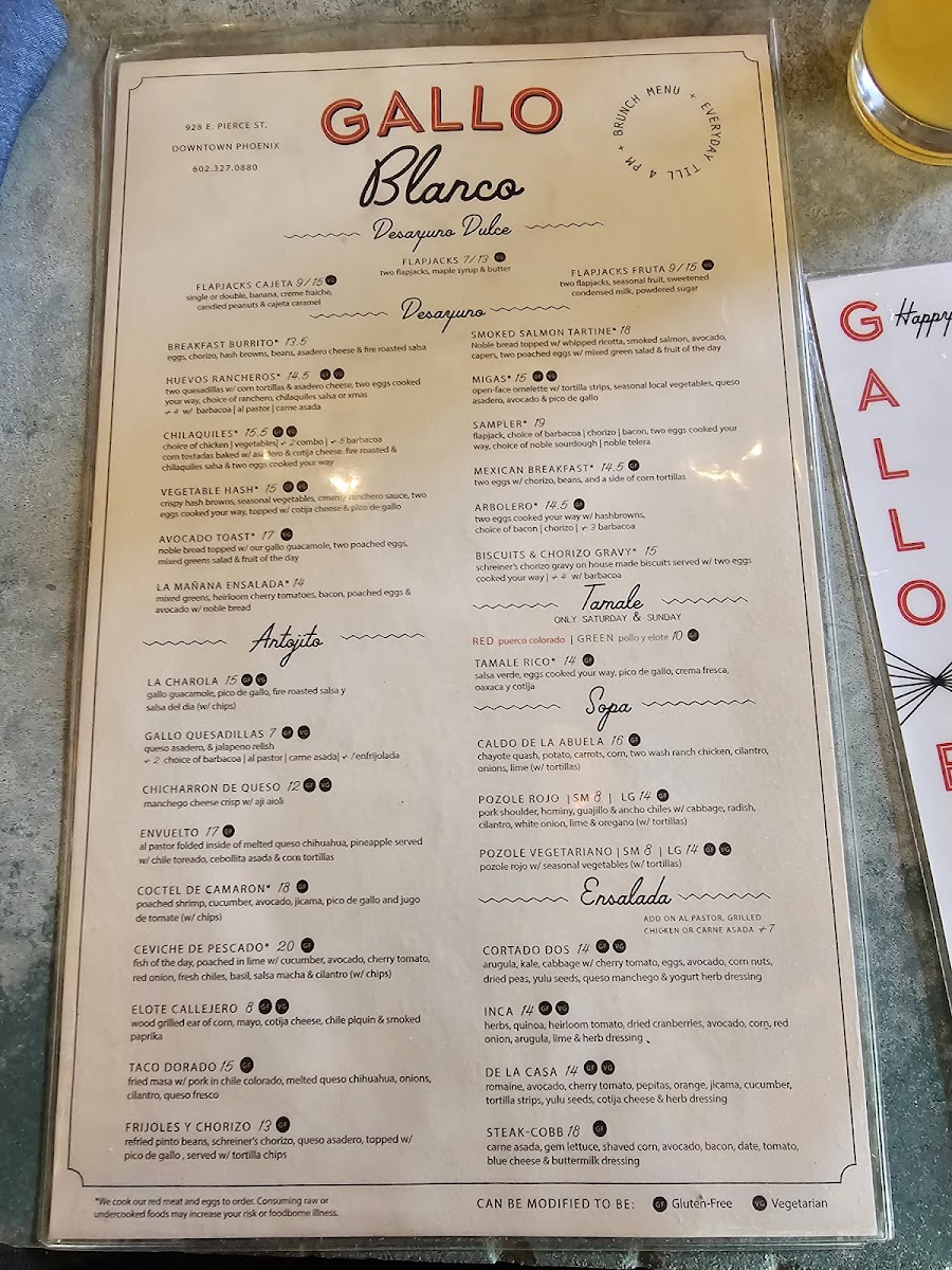 Gallo Blanco Photo Menu 9