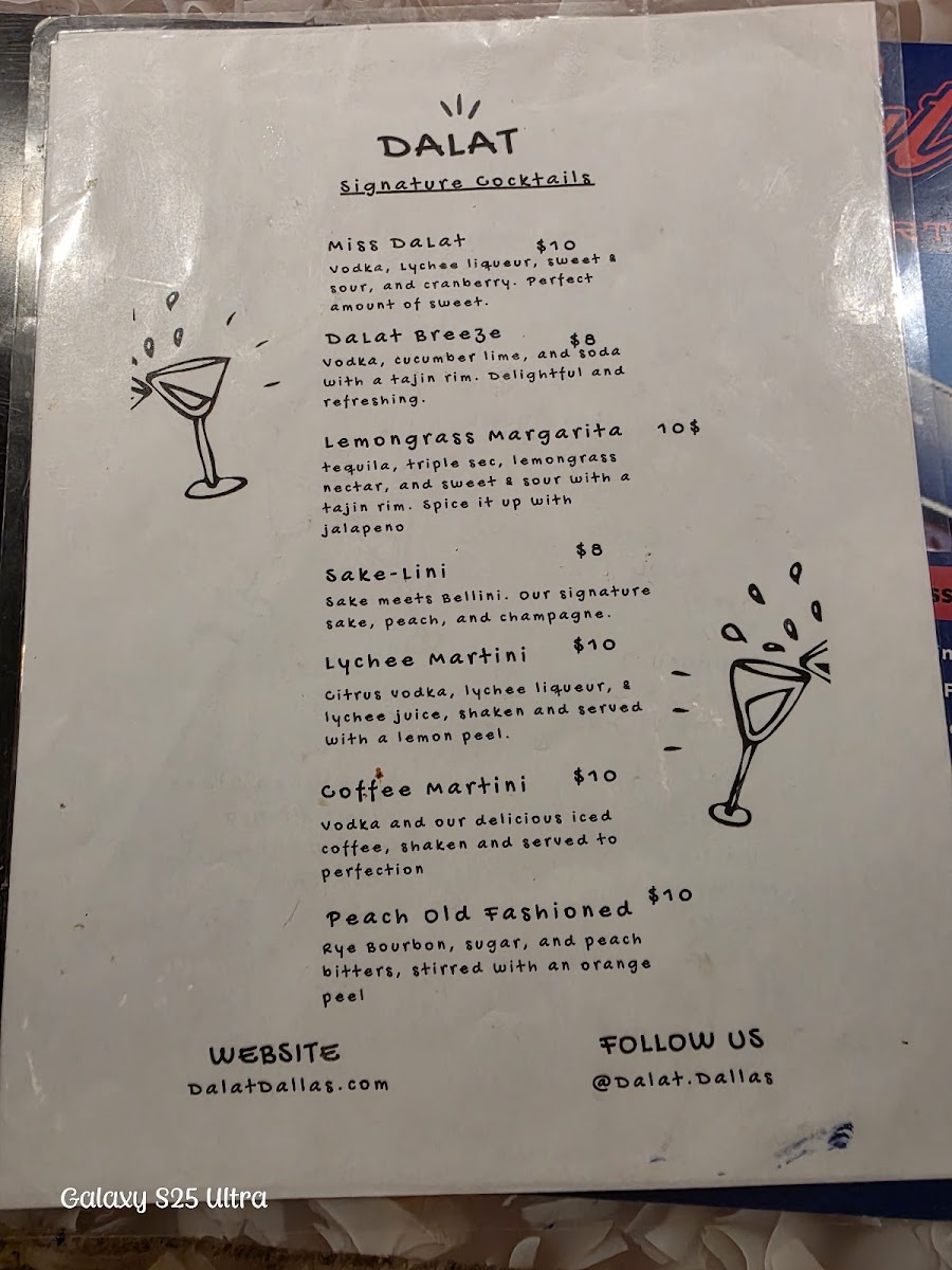 DaLat Vietnamese Restaurant and Bar Photo Menu 5