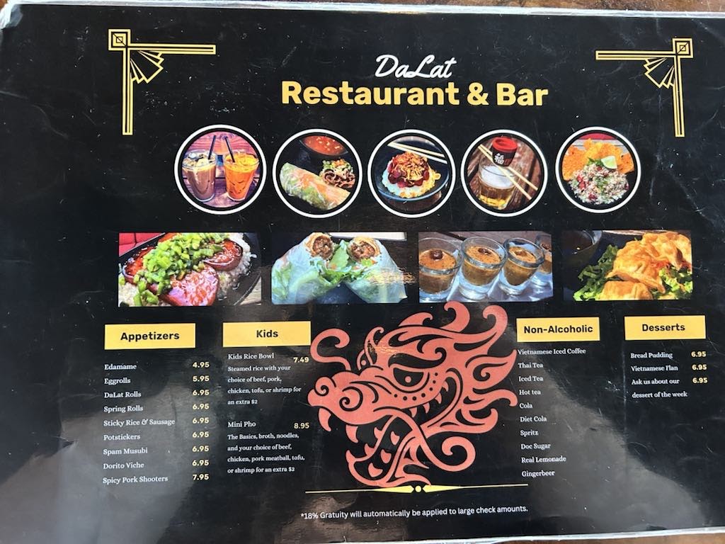 DaLat Vietnamese Restaurant and Bar Photo Menu 6