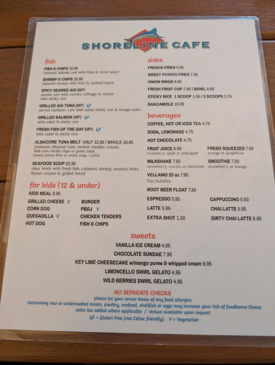 Shoreline Cafe Photo Menu 6