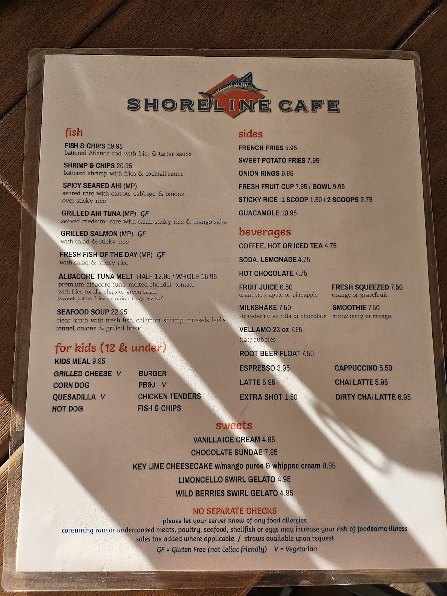 Shoreline Cafe Photo Menu 8