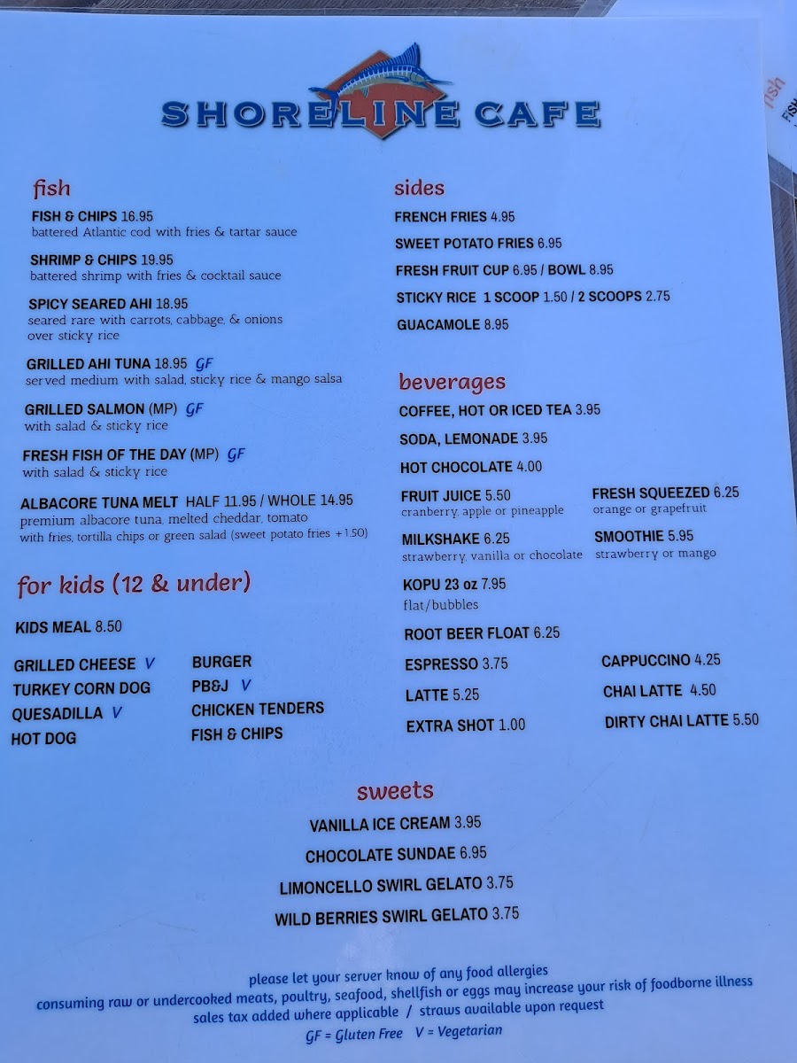 Shoreline Cafe Photo Menu 9