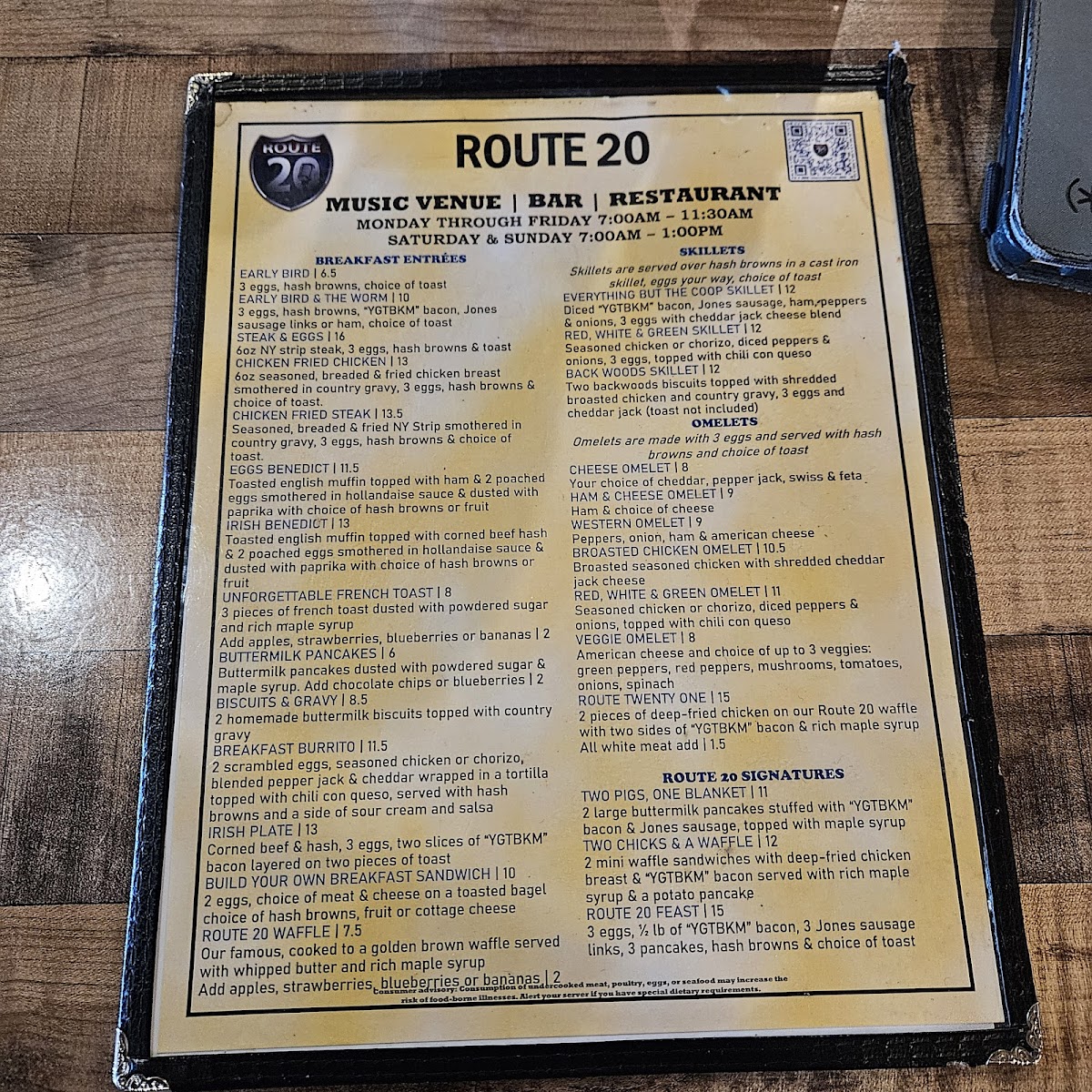 Route 20 Photo Menu 5
