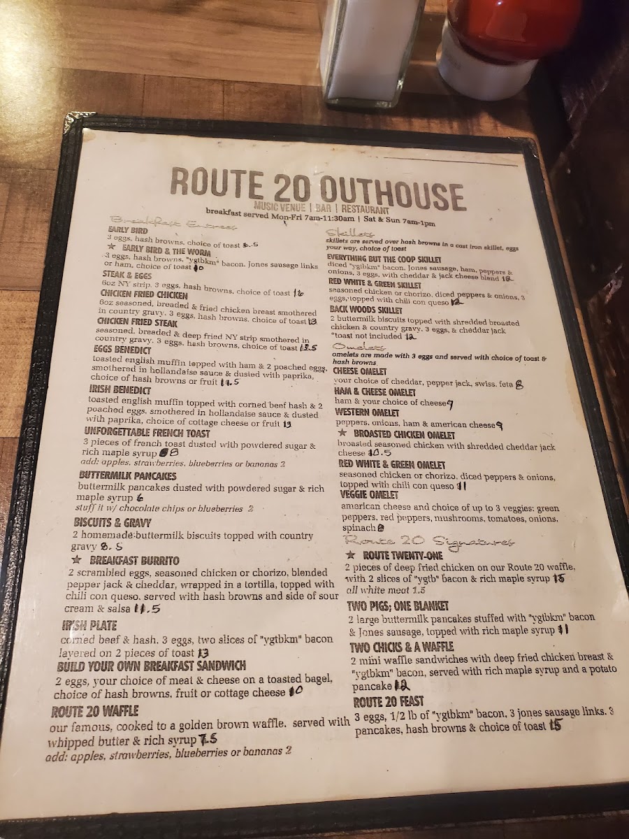 Route 20 Photo Menu 6