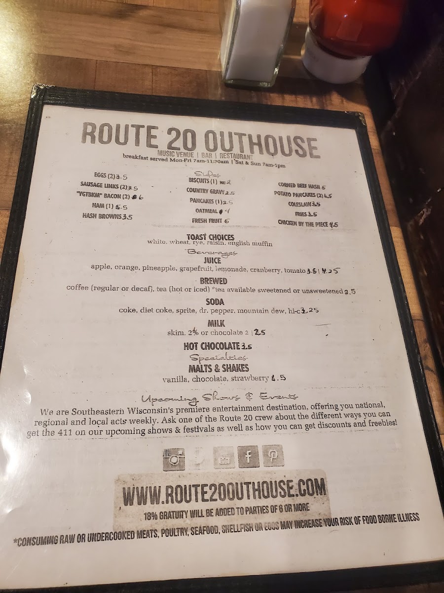 Route 20 Photo Menu 9