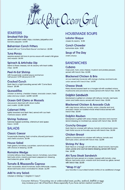 Black Point Ocean Grill Photo Menu 3