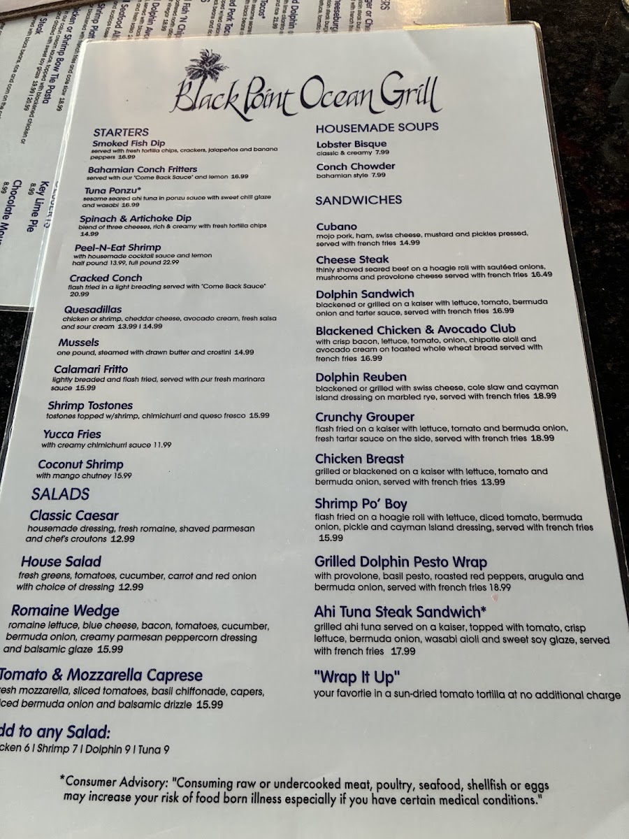 Black Point Ocean Grill Photo Menu 5