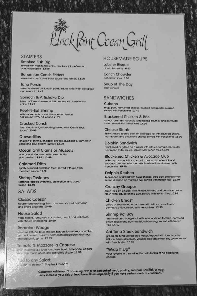 Black Point Ocean Grill Photo Menu 9