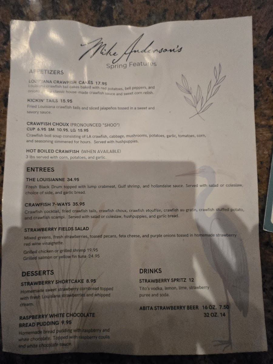 Mike Anderson's - Gonzales Photo Menu 10