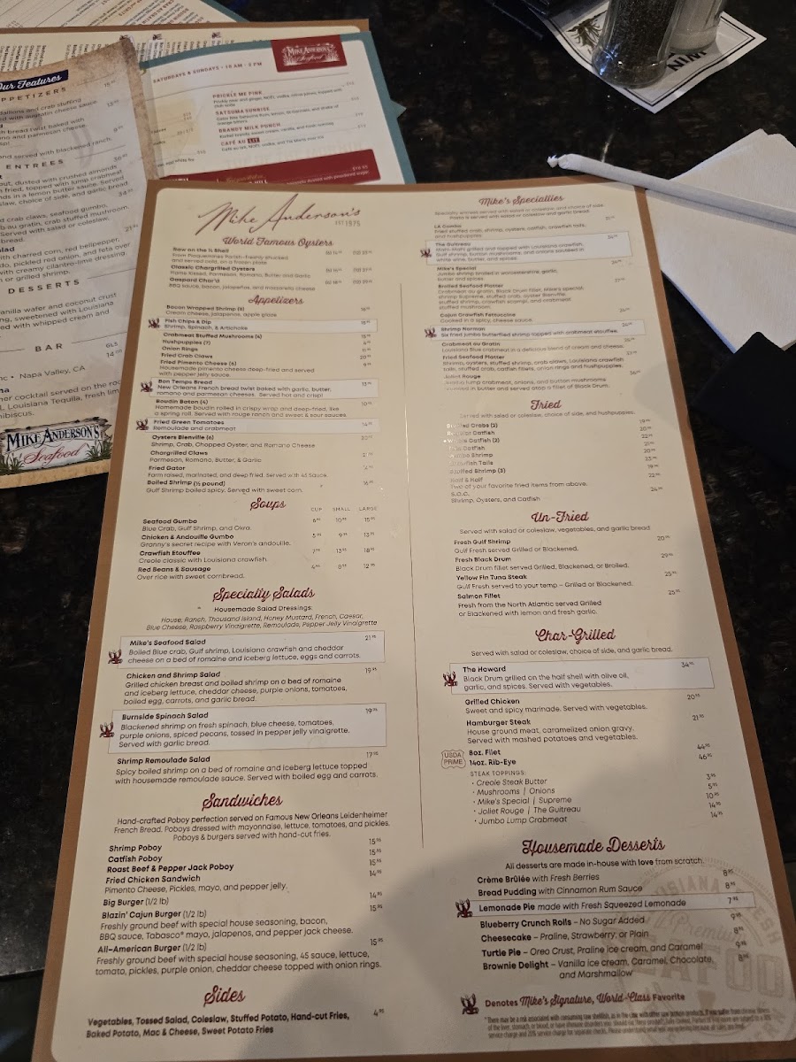 Mike Anderson's - Gonzales Photo Menu 4