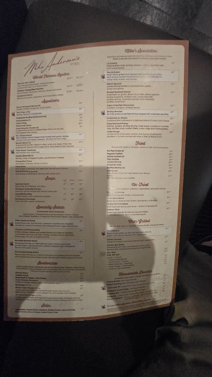 Mike Anderson's - Gonzales Photo Menu 6