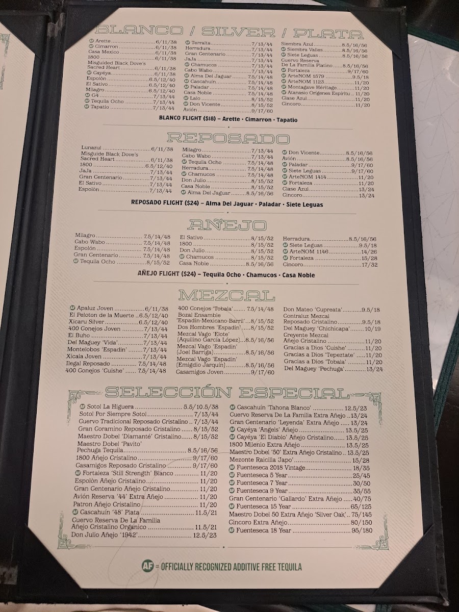 Mezcal Tequila Kitchen Photo Menu 1